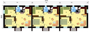 Parter projektu - Lublana 2 dom letniskowy (zabudowa szeregowa)