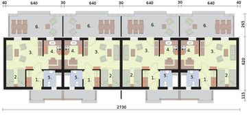 Parter projektu - Riobamba 2 dom letniskowy (zabudowa szeregowa)