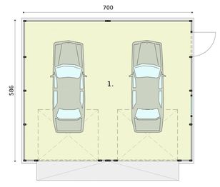 Parter projektu - GB16 budynek gospodarczy