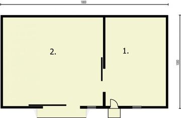 Projekt budynku gospodarczego G241 budynek gospodarczy - rzut parteru, dom liczy 0 pokoje, 0 łazienki i wc