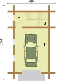Parter projektu - G4 budynek gospodarczy z bali drewnianych