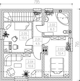Poddasze projektu - Paj