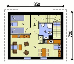 Poddasze projektu - GM1 budynek gospodarczy