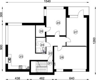 Piętro 1 projektu - B-80