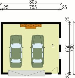 Parter projektu - G80 budynek gospodarczy