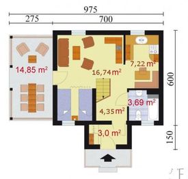 Parter projektu - Lima dom letniskowy z poddaszem