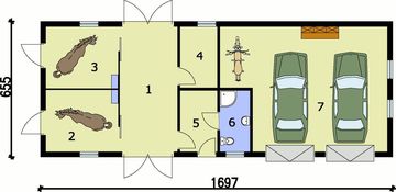 Parter projektu - S6 stajnia dla koni - 2 boksy