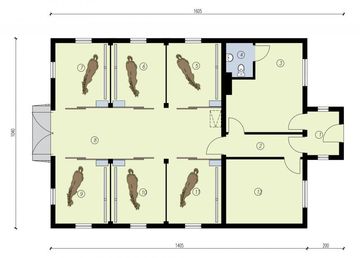 Parter projektu - S49 Stajnia dla koni - 6 boksów