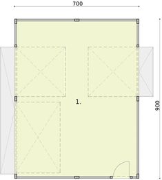Parter projektu - GB11 Garaż blaszany dwustanowiskowy
