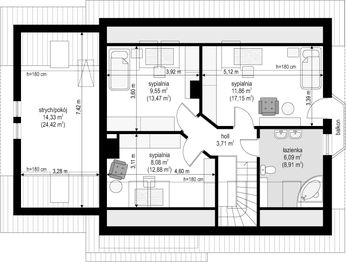 Poddasze projektu - Bryza 6 (MDM)