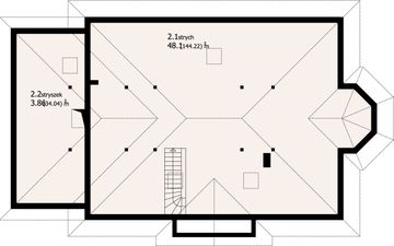 Poddasze projektu - Zadębie 72 dws