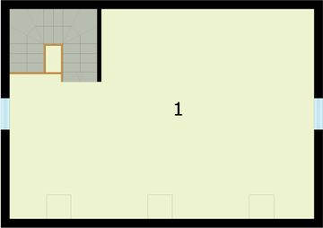 Poddasze projektu - G295 garaż dwustanowiskowy z pomieszczeniem gospodarczym i poddaszem