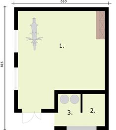 Projekt budynku gospodarczego G300 Budynek gospodarczy - rzut parteru, dom liczy 0 pokoje, 0 łazienki i wc