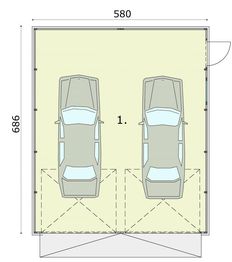 Parter projektu - GB19 Garaż blaszany dwustanowiskowy