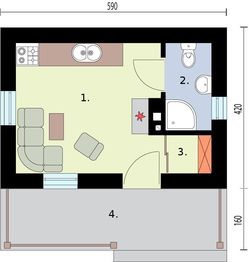 Parter projektu - Haga dom letniskowy na zgłoszenie do 35m2