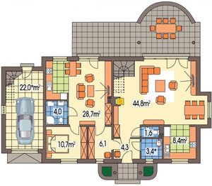 Parter projektu - Sidney 2B garaż