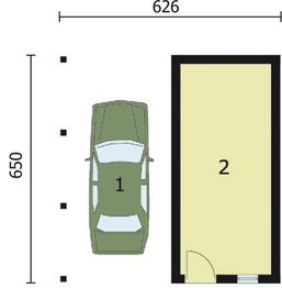 Parter projektu - G89 bliźniak (jeden segment), projekty garaży