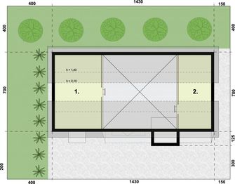 Poddasze projektu - G323 budynek gospodarczy