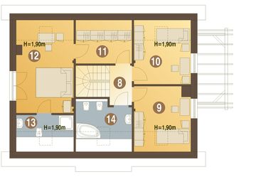Poddasze projektu - Seweryn z garażem 1-st. [A]