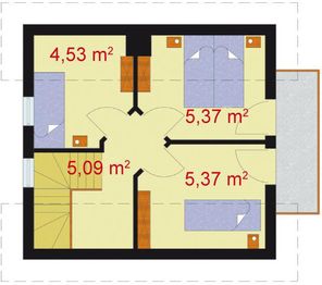 Poddasze projektu - Orlean dom letniskowy z poddaszem