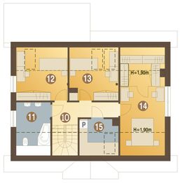 Poddasze projektu - Inka II z garażem 1-st. [A]