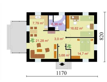 Parter projektu - El Pinar dom z zielonym dachem