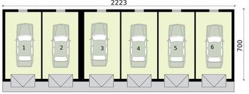 Parter projektu - G317 garaż wielostanowiskowy, dwupoziomowy