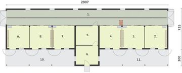 Parter projektu - S43 Stajnia angielska dla koni - 6 boksów