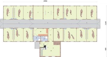 Parter projektu - S23 z Bali drewnianych - 9 boksów