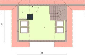 Poddasze projektu - S23 z Bali drewnianych - 9 boksów