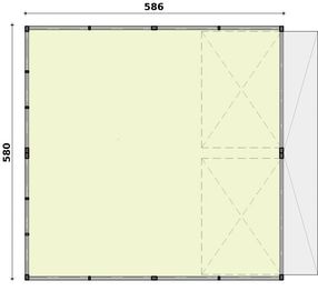 Parter projektu - GB5 Garaż blaszany dwustanowiskowy