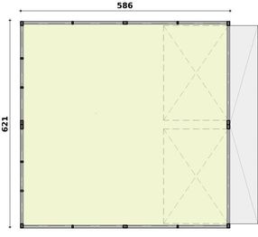Parter projektu - GB6 Garaż blaszany dwustanowiskowy