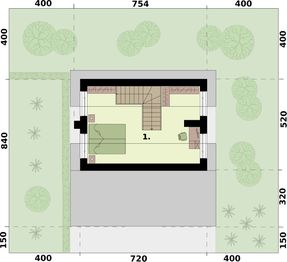 Poddasze projektu - Bari dom letniskowy z poddaszem
