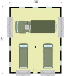 Parter projektu - G234 garaż trzystanowiskowy