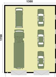 Parter projektu - G243 garaż dwustanowiskowy
