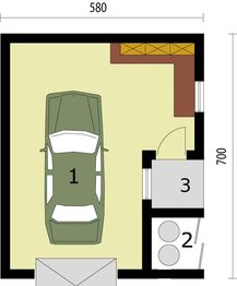 Parter projektu - GP9 garaż dostawiany