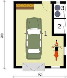 Parter projektu - GP11 garaż dostawiany jednostanowiskowy