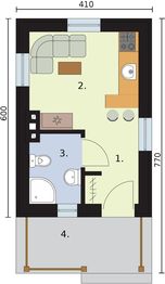 Parter projektu - Badajoz dom letniskowy na zgłoszenie do 35m2