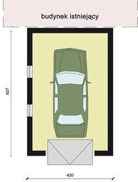 Parter projektu - GP2 garaż dostawiany