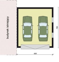 Parter projektu - GP5 garaż dostawiany