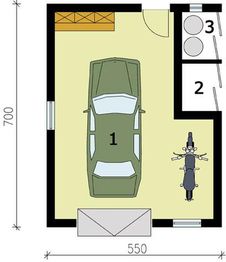 Parter projektu - G172 garaż jednostanowiskowy