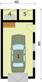 Parter projektu - G204 projekt garażu jednostanowiskowego