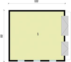 Parter projektu - G214 garaż dwustanowiskowy