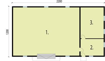 Parter projektu - G236 garaż z pomieszczeniami gospodarczymi