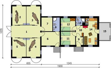 Parter projektu - S27 Stajnia dla koni - 4 boksy
