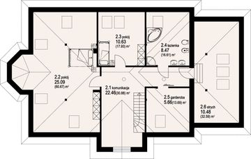 Poddasze projektu - Zarzecze z garażem