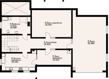 Piwnica projektu - Gdów 31 dwh