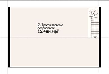 Poddasze projektu - Garaż GDS 02S