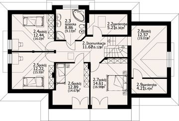Poddasze projektu - Sławków z garażem 5