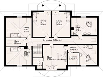 Poddasze projektu - Gdów nowy 9